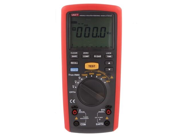 Meter: isolatieweerstand; LCD; (6000); VAC: 600V; VDC: 600V Meter: isolatieweerstand; LCD; (6000); VAC: 600V; VDC: 600V